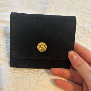 Talbots small black velvet wallet